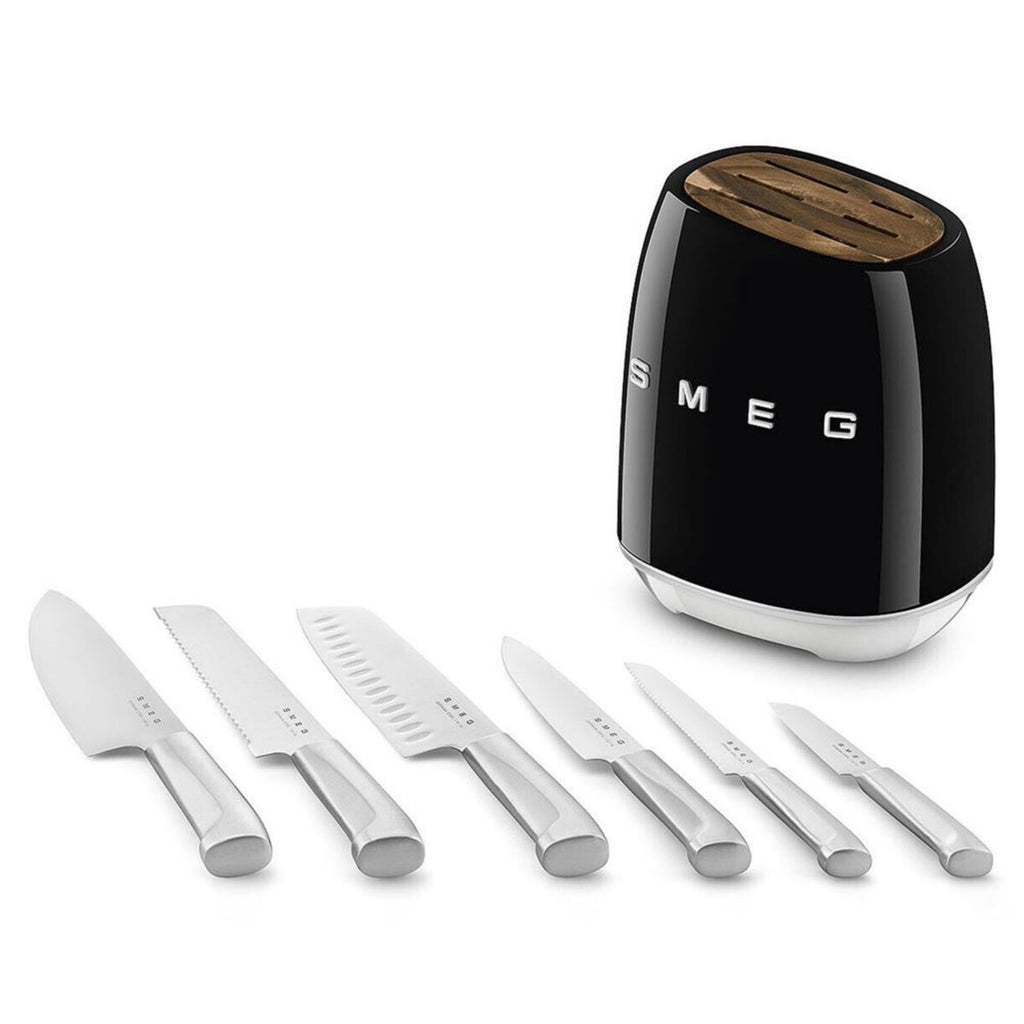 Smeg KBSF02 Pastel Siyah Standlı Bıçak Seti